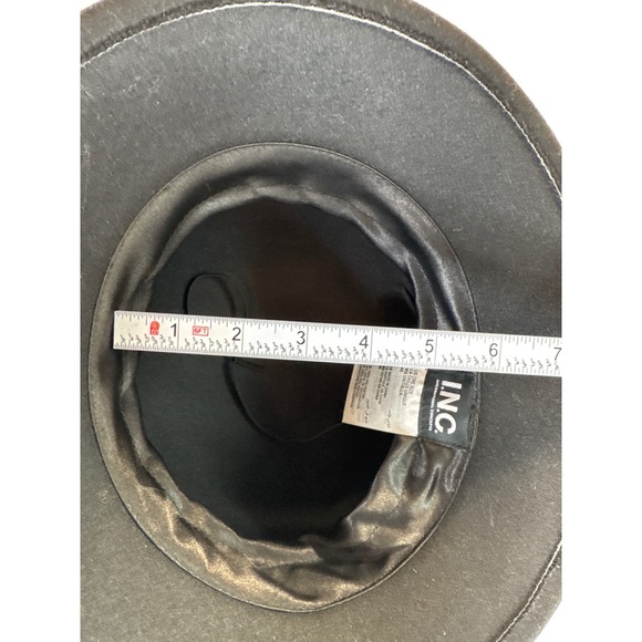 I.N.C. International Concepts Black Felt Cloche Bowler Hat One Size Vintage Chic - Picture 4 of 6